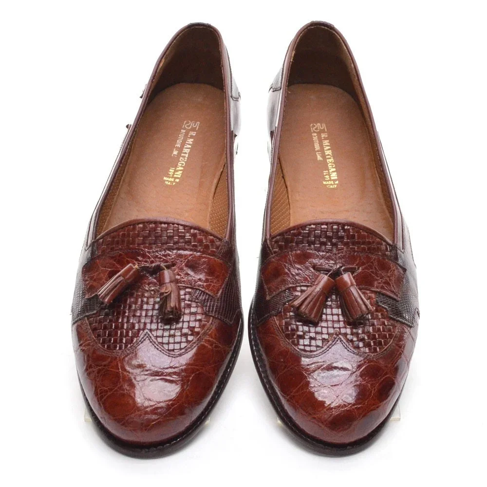 Men Romano Martegani Spring Exotic Tassel Loafer 9.5 D